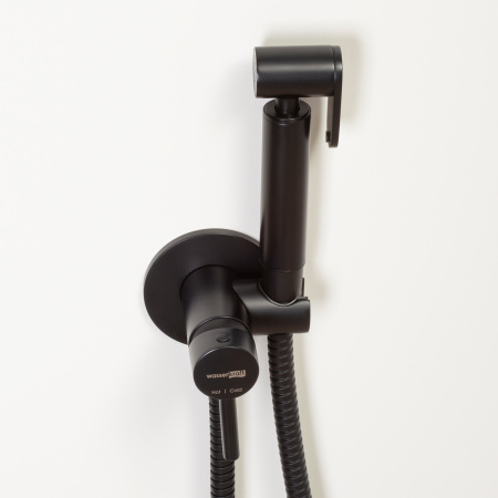 Гигиенический душ со смесителем WasserKraft A70638 черный матовый